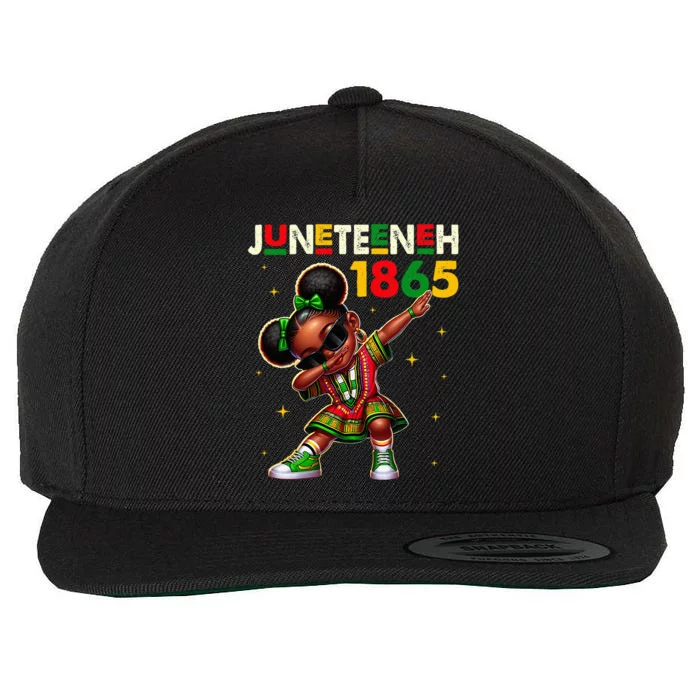 Juneteenth Dabbing Black Queen Melanin Brown Skin Dab Wool Snapback Cap