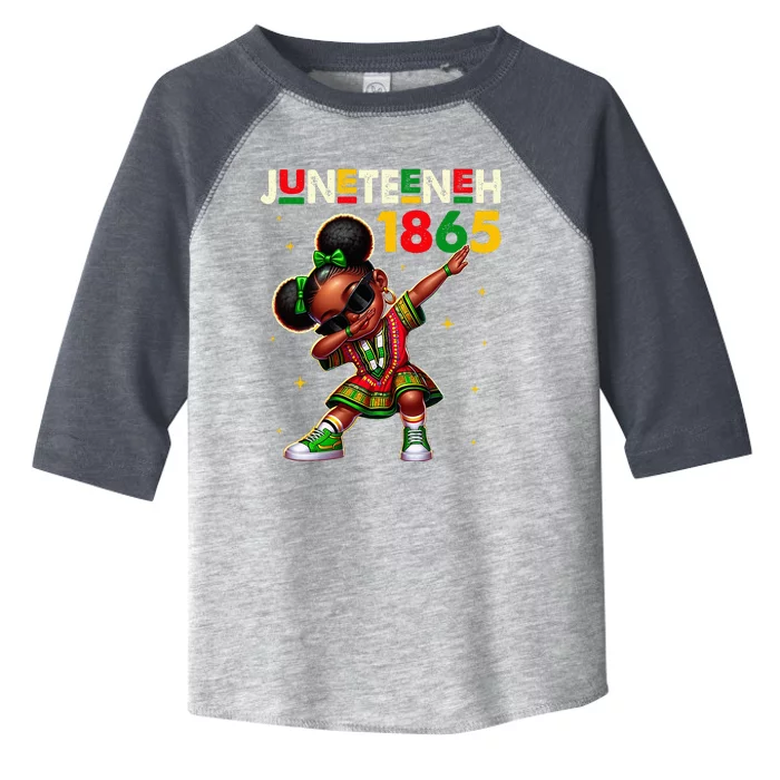 Juneteenth Dabbing Black Queen Melanin Brown Skin Dab Toddler Fine Jersey T-Shirt