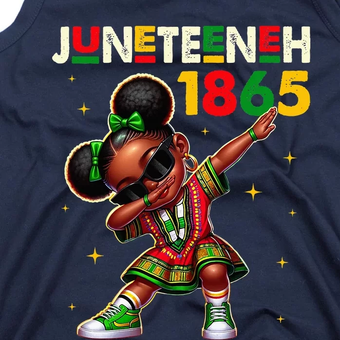 Juneteenth Dabbing Black Queen Melanin Brown Skin Dab Tank Top