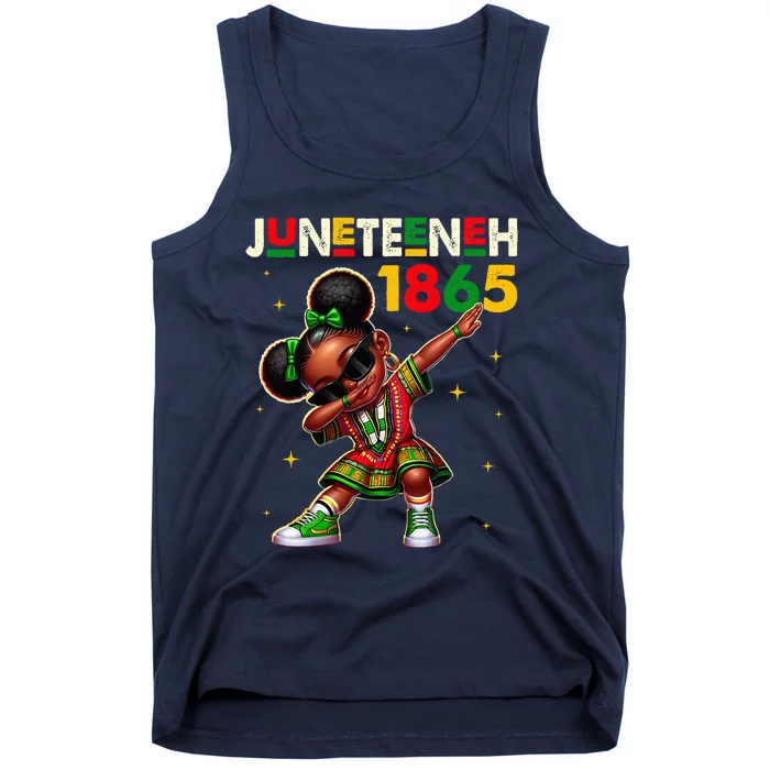 Juneteenth Dabbing Black Queen Melanin Brown Skin Dab Tank Top