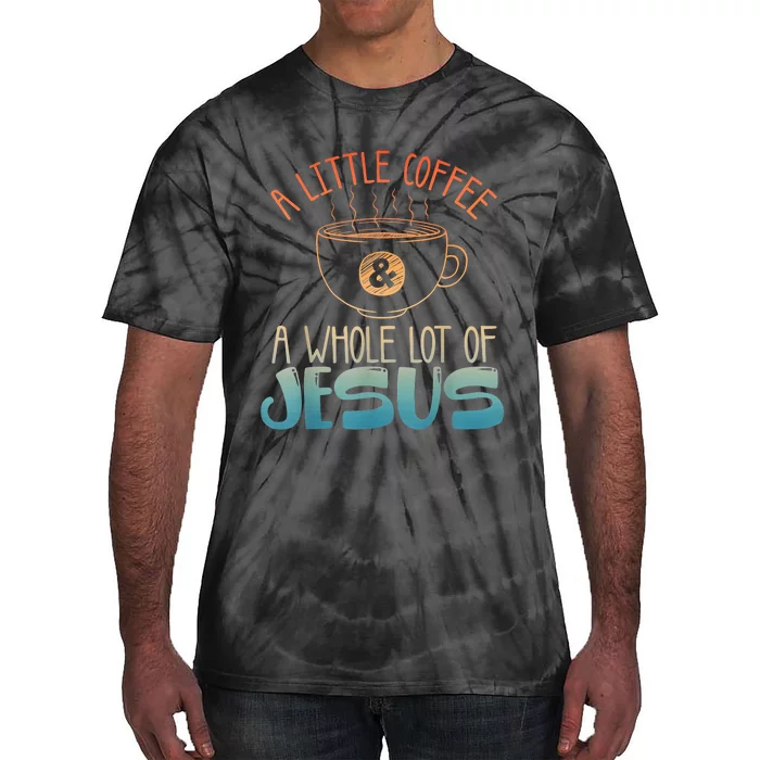 Jesus Design Christian Coffee Lover Tie-Dye T-Shirt