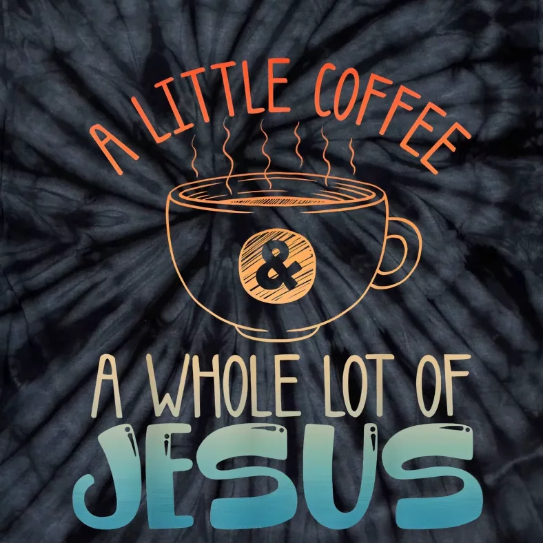 Jesus Design Christian Coffee Lover Tie-Dye T-Shirt