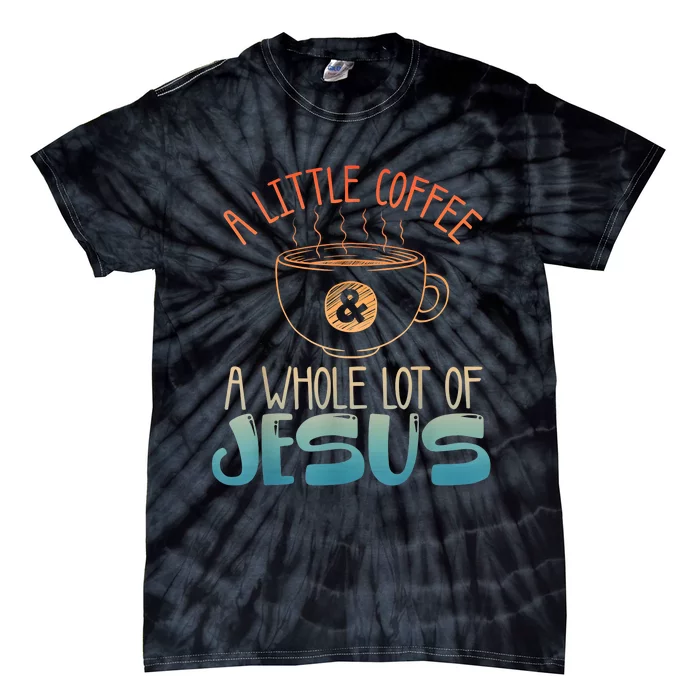 Jesus Design Christian Coffee Lover Tie-Dye T-Shirt