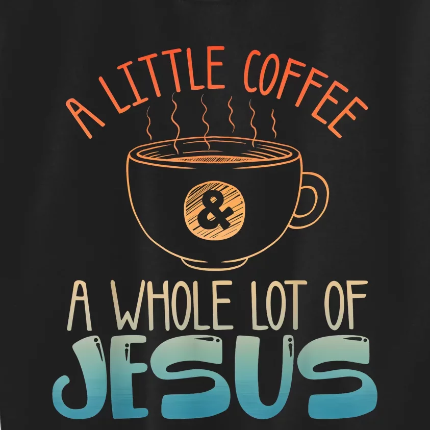 Jesus Design Christian Coffee Lover Kids Sweatshirt