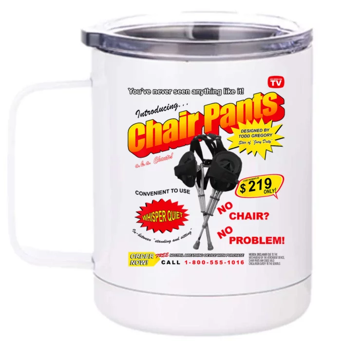 Jury Duty Chair Pants Ad Front & Back 12oz Stainless Steel Tumbler Cup