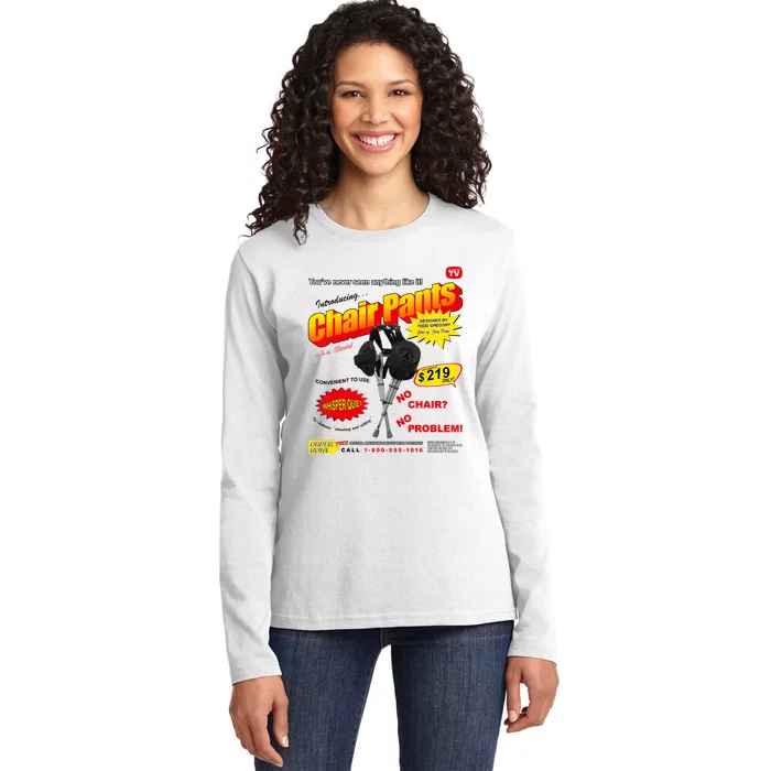 Jury Duty Chair Pants Ad Ladies Long Sleeve Shirt