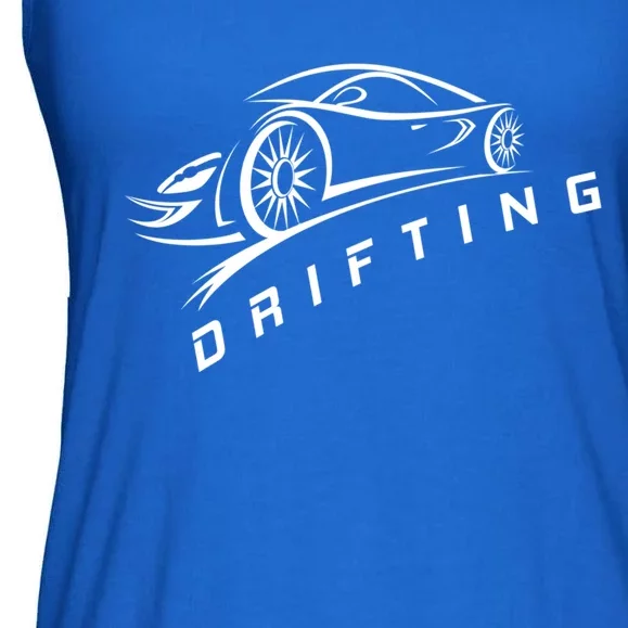 Jdm Drifting Car Silhouette Drift Japanese Racing Sport Gift Ladies Essential Flowy Tank