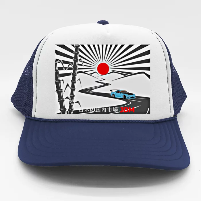 Jdm Drifting Car Drift Extreme Japanese Racing Sport Design Gift Trucker Hat