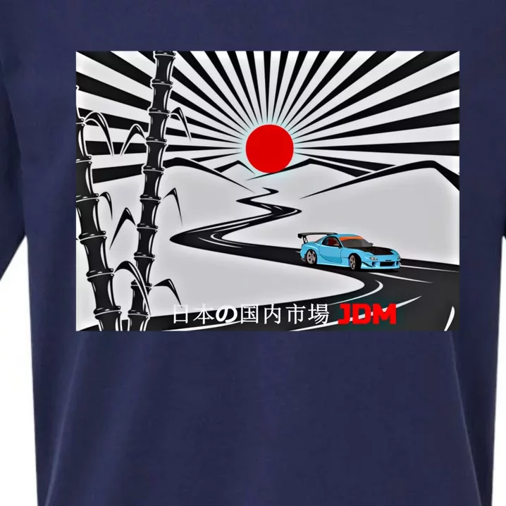 Jdm Drifting Car Drift Extreme Japanese Racing Sport Design Gift Sueded Cloud Jersey T-Shirt