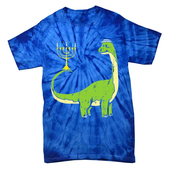 Jewish Dinosaur Dino Hanukkah Pajamas Chanukah Tie-Dye T-Shirt