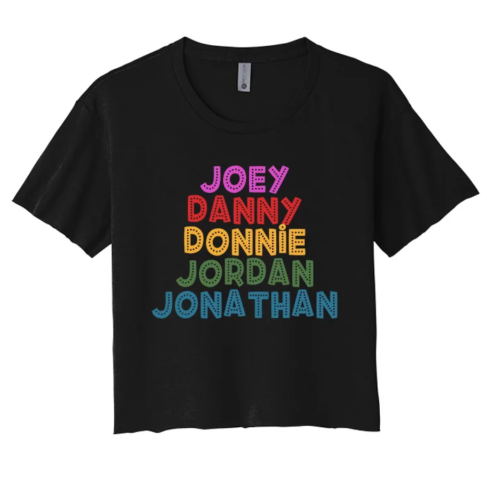 Joey Danny Donnie Jordan Jonathan Retro Women's Crop Top Tee