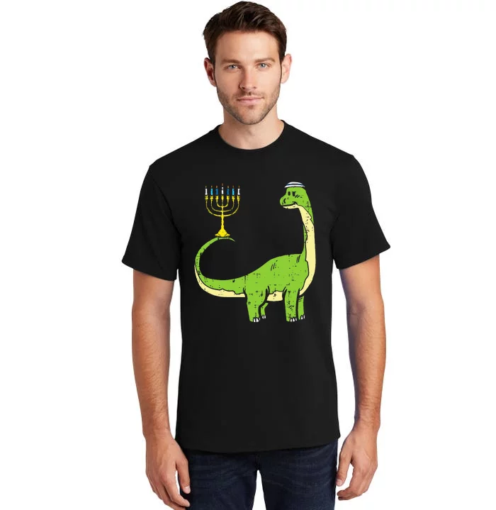 Jewish Dinosaur Dino Hanukkah Pajamas Chanukah Tall T-Shirt