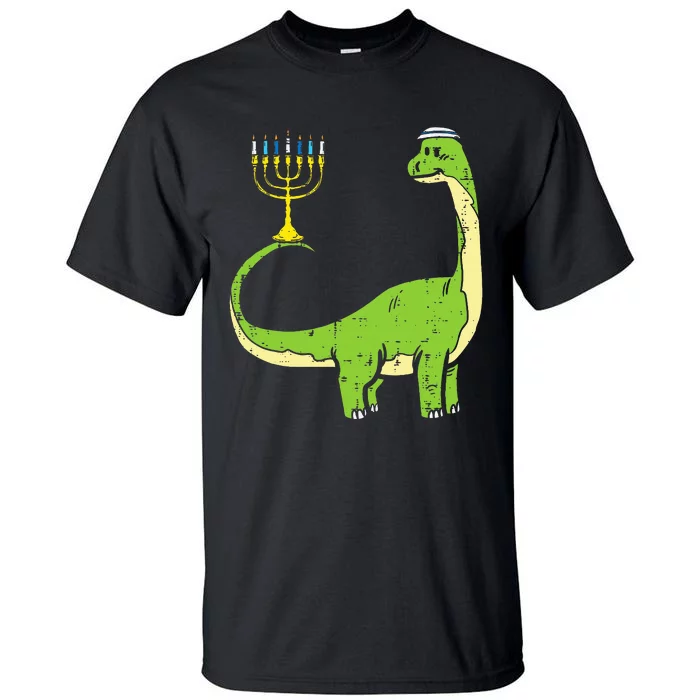 Jewish Dinosaur Dino Hanukkah Pajamas Chanukah Tall T-Shirt