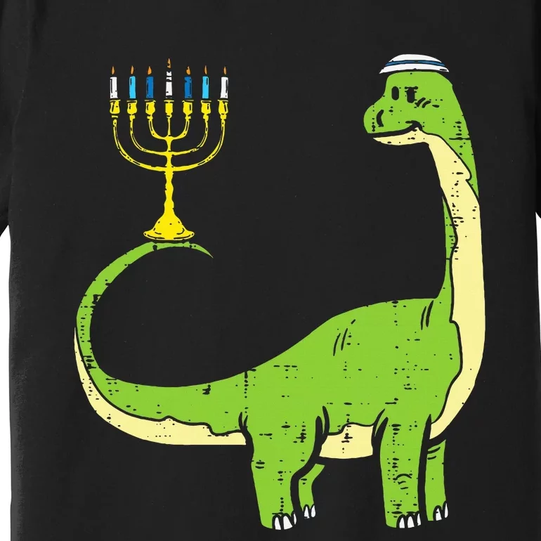 Jewish Dinosaur Dino Hanukkah Pajamas Chanukah Premium T-Shirt