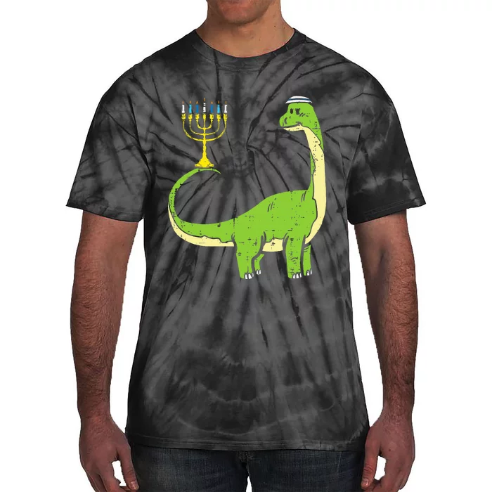 Jewish Dinosaur Dino Hanukkah Pajamas Chanukah Tie-Dye T-Shirt