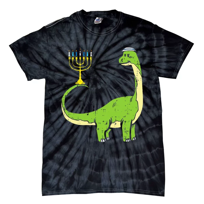 Jewish Dinosaur Dino Hanukkah Pajamas Chanukah Tie-Dye T-Shirt