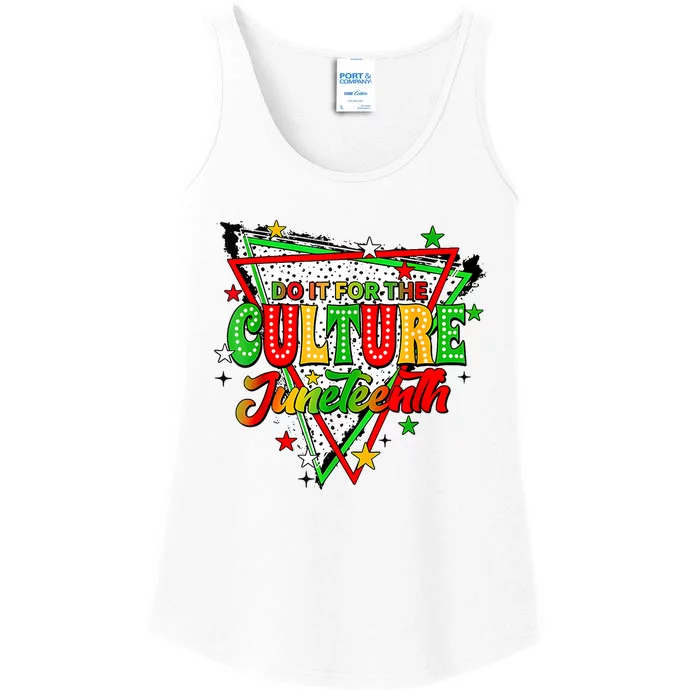 Juneteenth Dots Do It For The Culture Ladies Essential Tank