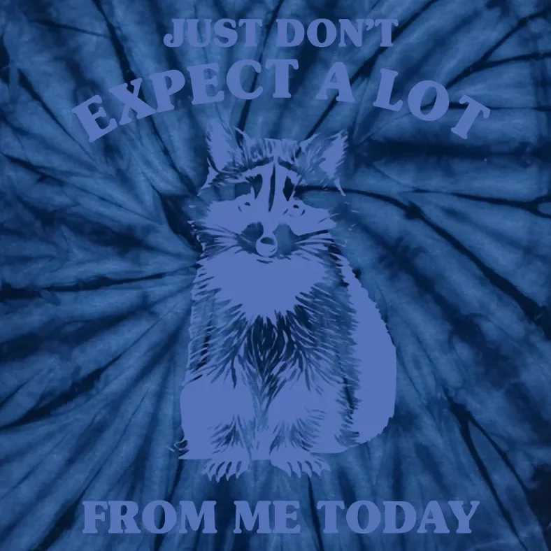 Just Dont Expect A Lot From Me Today Raccoon Funny Tie-Dye T-Shirt