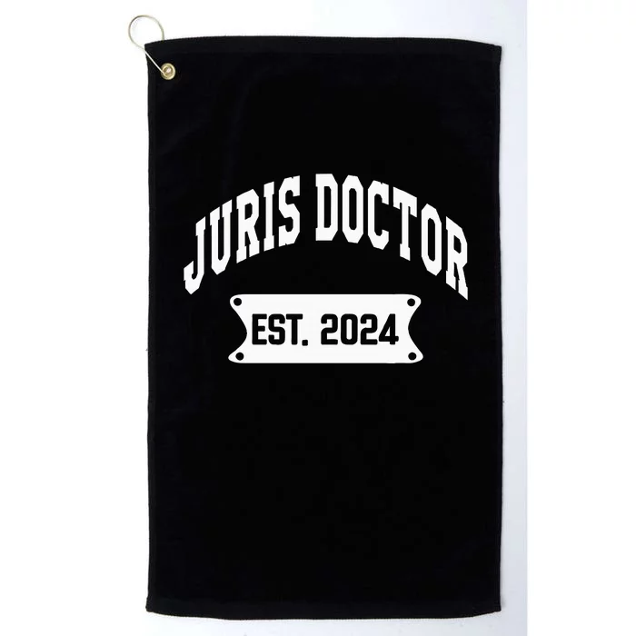 Juris Doctor Est 2024 Lawyer Law School Student Platinum Collection Golf Towel