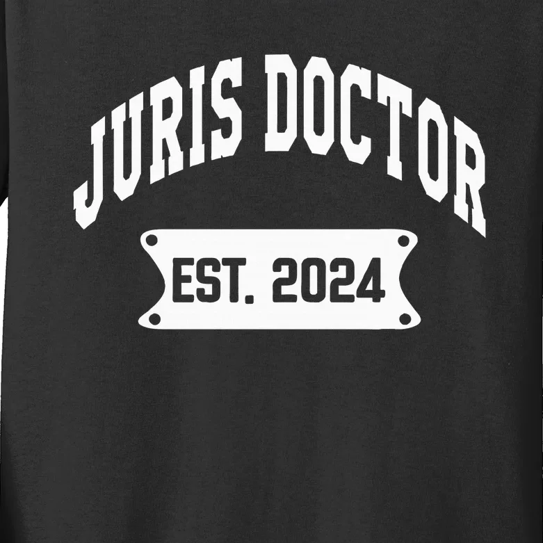 Juris Doctor Est 2024 Lawyer Law School Student Kids Long Sleeve Shirt