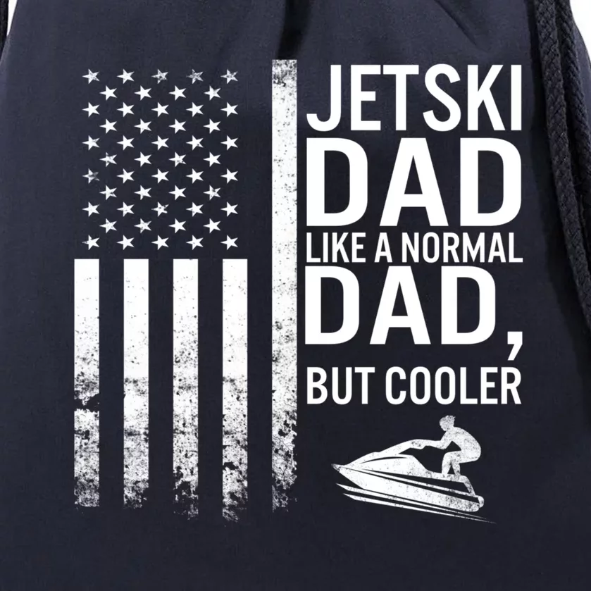 Jetski Dad Fathers Day Dad Jet Ski Rider Water Jet Skiing Gift Drawstring Bag