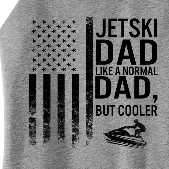 Jetski Dad Fathers Day Dad Jet Ski Rider Water Jet Skiing Gift Women’s Perfect Tri Rocker Tank