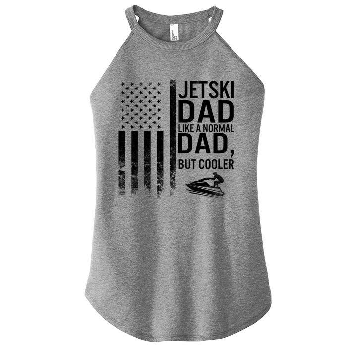 Jetski Dad Fathers Day Dad Jet Ski Rider Water Jet Skiing Gift Women’s Perfect Tri Rocker Tank