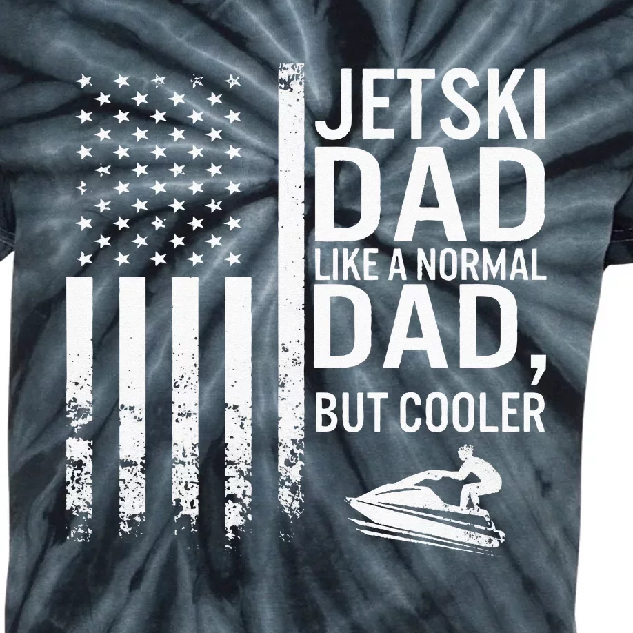 Jetski Dad Fathers Day Dad Jet Ski Rider Water Jet Skiing Kids Tie-Dye T-Shirt