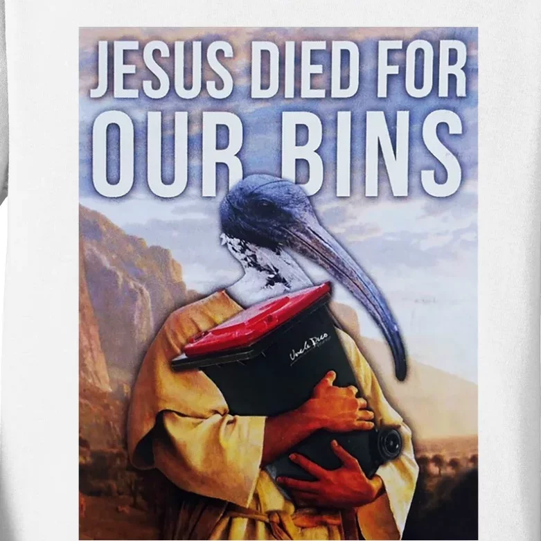 Jesus Died For Our Bins Kids Long Sleeve Shirt