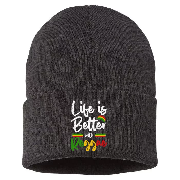 Jamaican Design For Women Reggae Music Rasta Lover Sustainable Knit Beanie