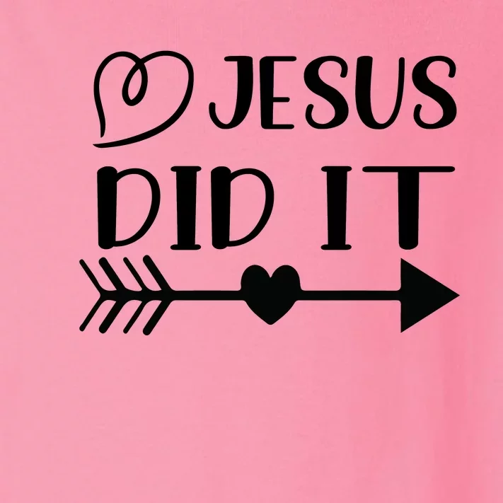 Jesus Did It Inspirational Graphic Toddler Long Sleeve Shirt