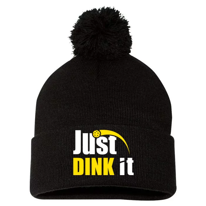 Just Dink It Funny Pickleball Play Pickle Ball Pom Pom 12in Knit Beanie