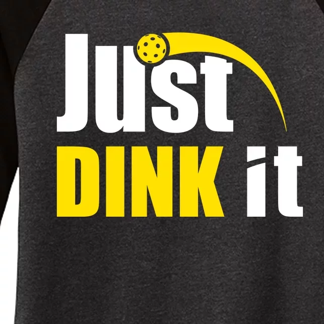 Just Dink It Funny Pickleball Play Pickle Ball Women's Tri-Blend 3/4-Sleeve Raglan Shirt