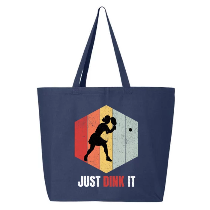 Just Dink It Vintage Pickle Ball And Pickleball Fan Gift 25L Jumbo Tote