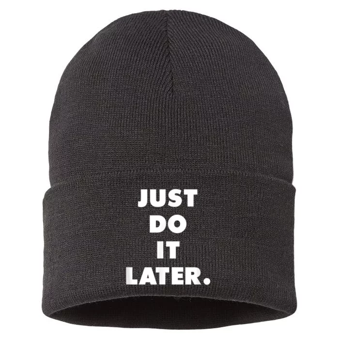 Just Do It Later. Sustainable Knit Beanie