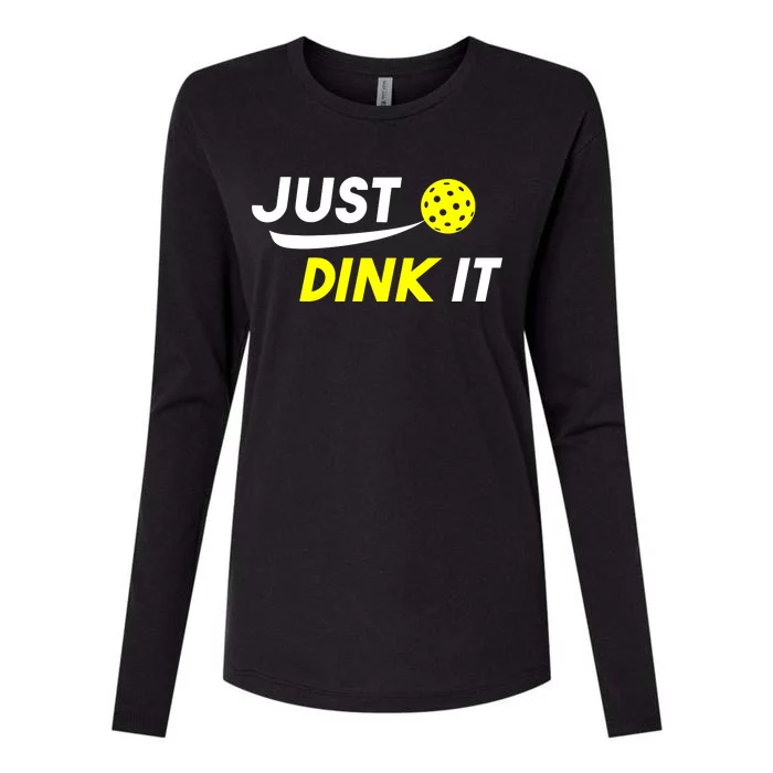 Just Dink It Pickleball Womens Cotton Relaxed Long Sleeve T-Shirt