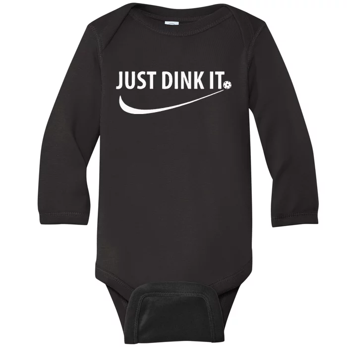 Just Dink It Pickleball Baby Long Sleeve Bodysuit