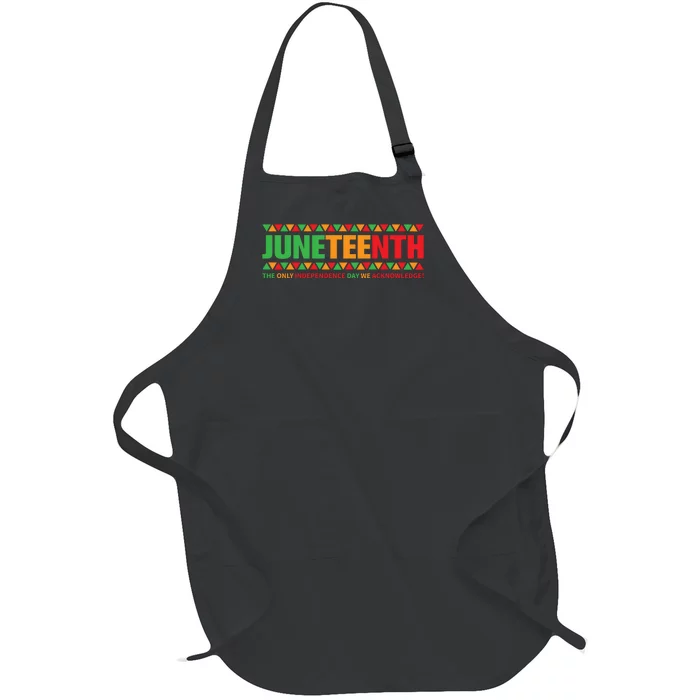 Juneteenth Day Independence Celebrating Black Freedom 1865 Full-Length Apron With Pocket