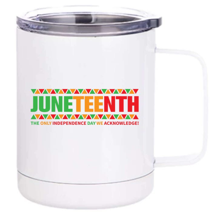 Juneteenth Day Independence Celebrating Black Freedom 1865 Front & Back 12oz Stainless Steel Tumbler Cup