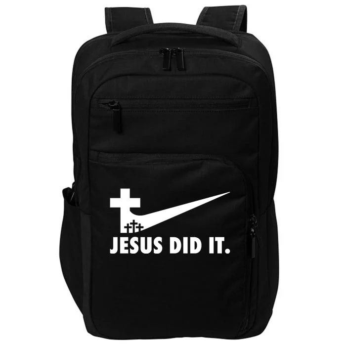 Jesus Did It Cross Impact Tech Backpack