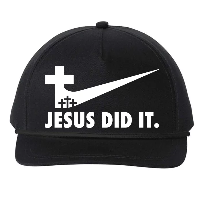 Jesus Did It Cross Snapback Five-Panel Rope Hat