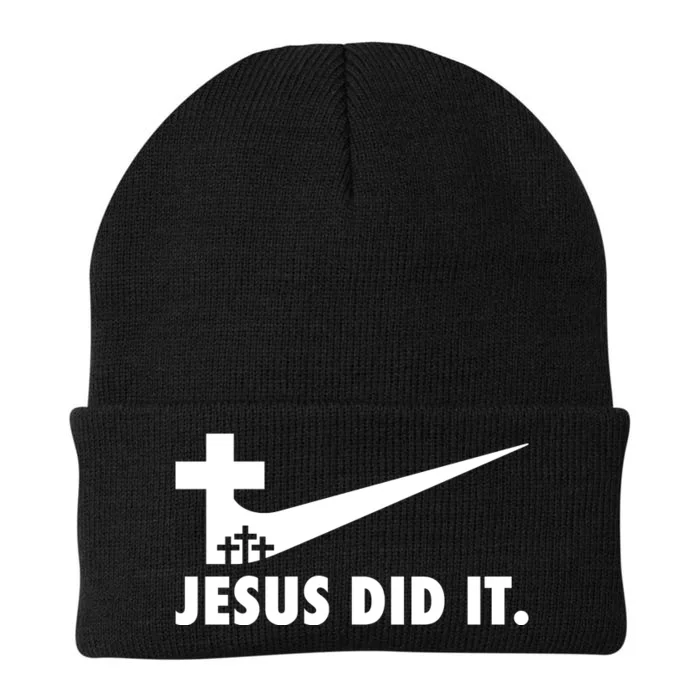 Jesus Did It Cross Knit Cap Winter Beanie