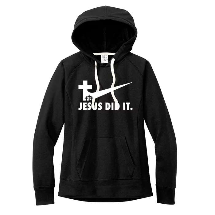 Jesus Did It Cross Women's Fleece Hoodie