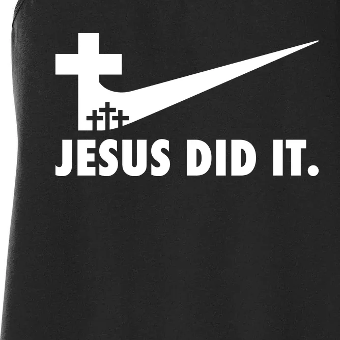 Jesus Did It Cross Women's Racerback Tank