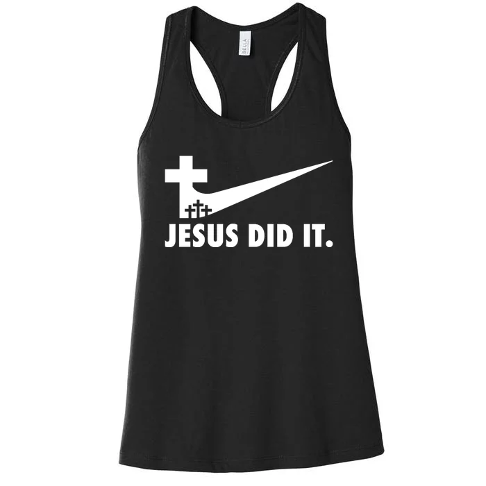 Jesus Did It Cross Women's Racerback Tank