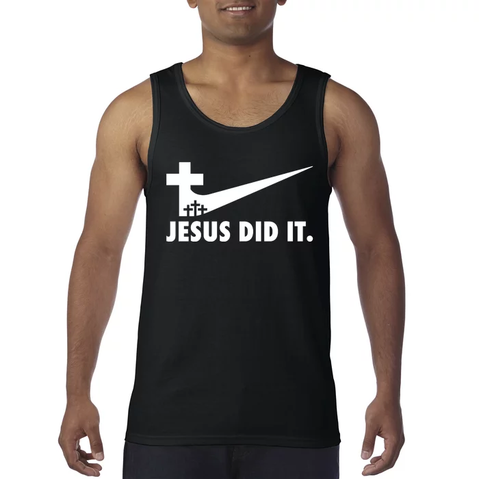 Jesus Did It Cross Tank Top