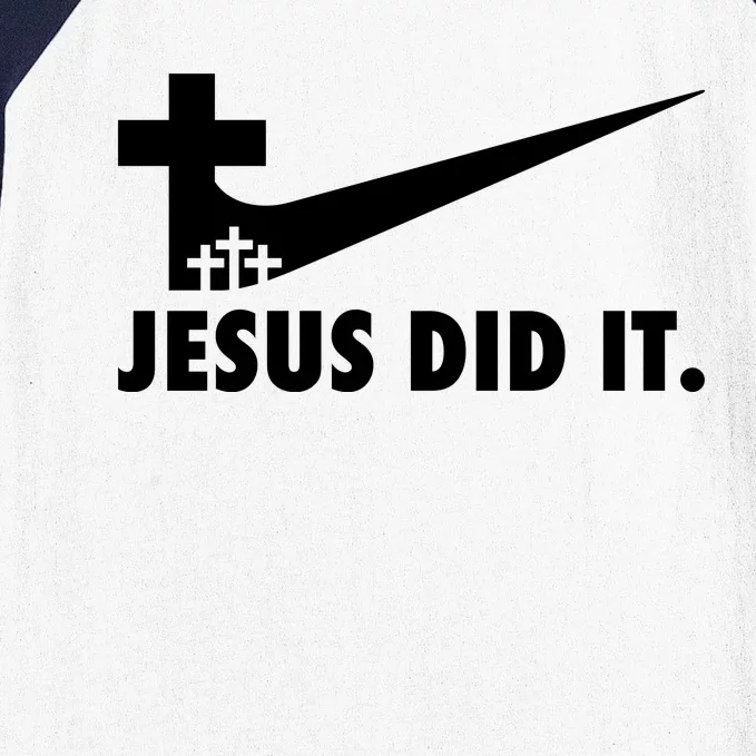 Jesus Did It Cross Baseball Sleeve Shirt