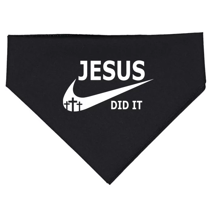 Jesus Did It Faith Cross Christian USA-Made Doggie Bandana