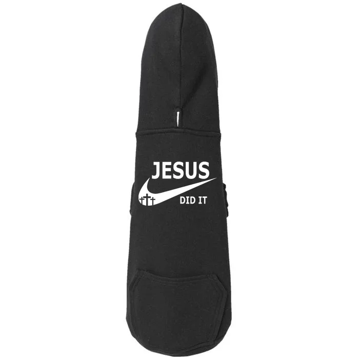 Jesus Did It Faith Cross Christian Doggie 3-End Fleece Hoodie