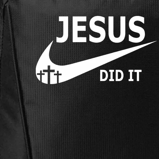 Jesus Did It Faith Cross Christian City Backpack